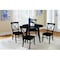 International Concepts 42 in. Solid Wood Round Dual Drop Leaf Dining Table with 4 Chairs in Black K46-42DL-C613-4 - alternate 3